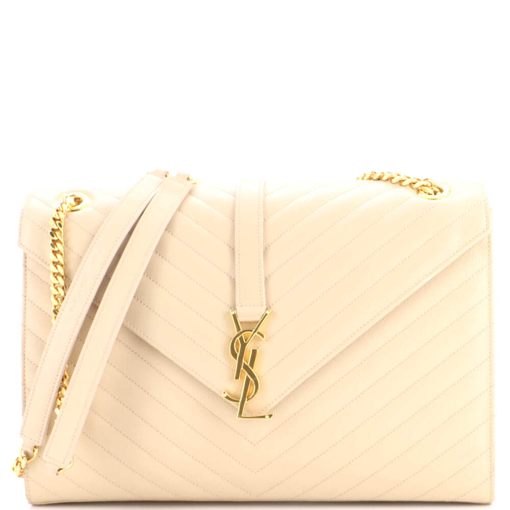 Saint Laurent Large Classic Monogram Envelope Satchel